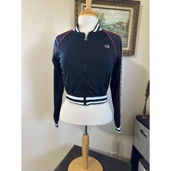 Vintage Champion Track Jacket Women's XSmall Game Day Gym Y2K 2000’s  Workout - Picture 1 of 16
